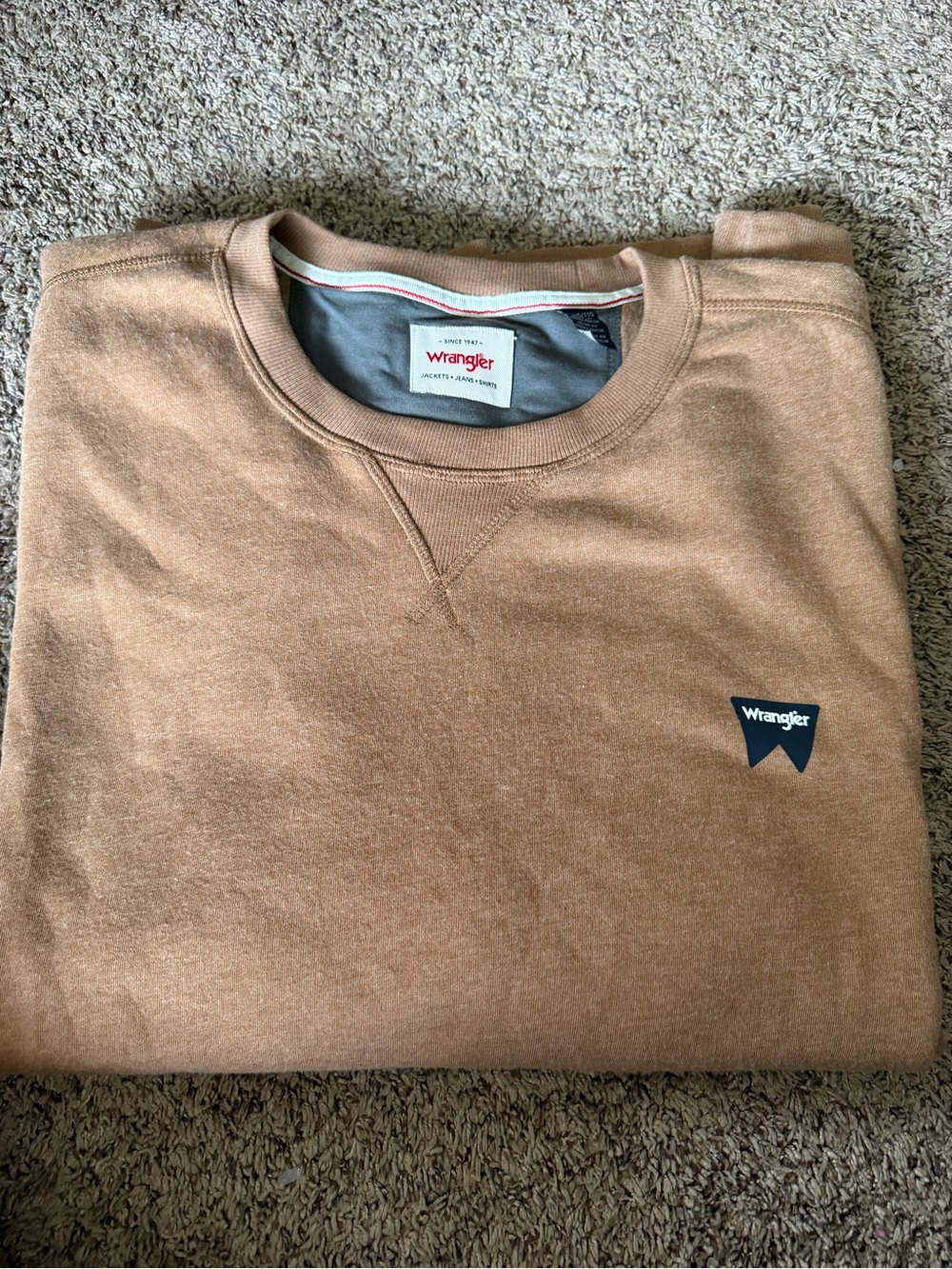 Wrangler Tan/Brown Crewneck Sweatshirt